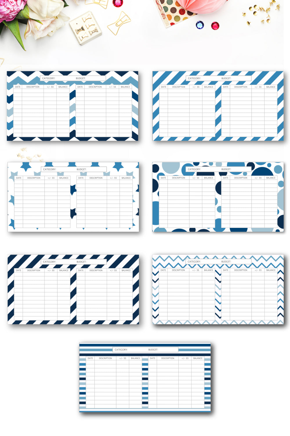 Navy Blue Cash Envelopes for Budgeting (Printable)