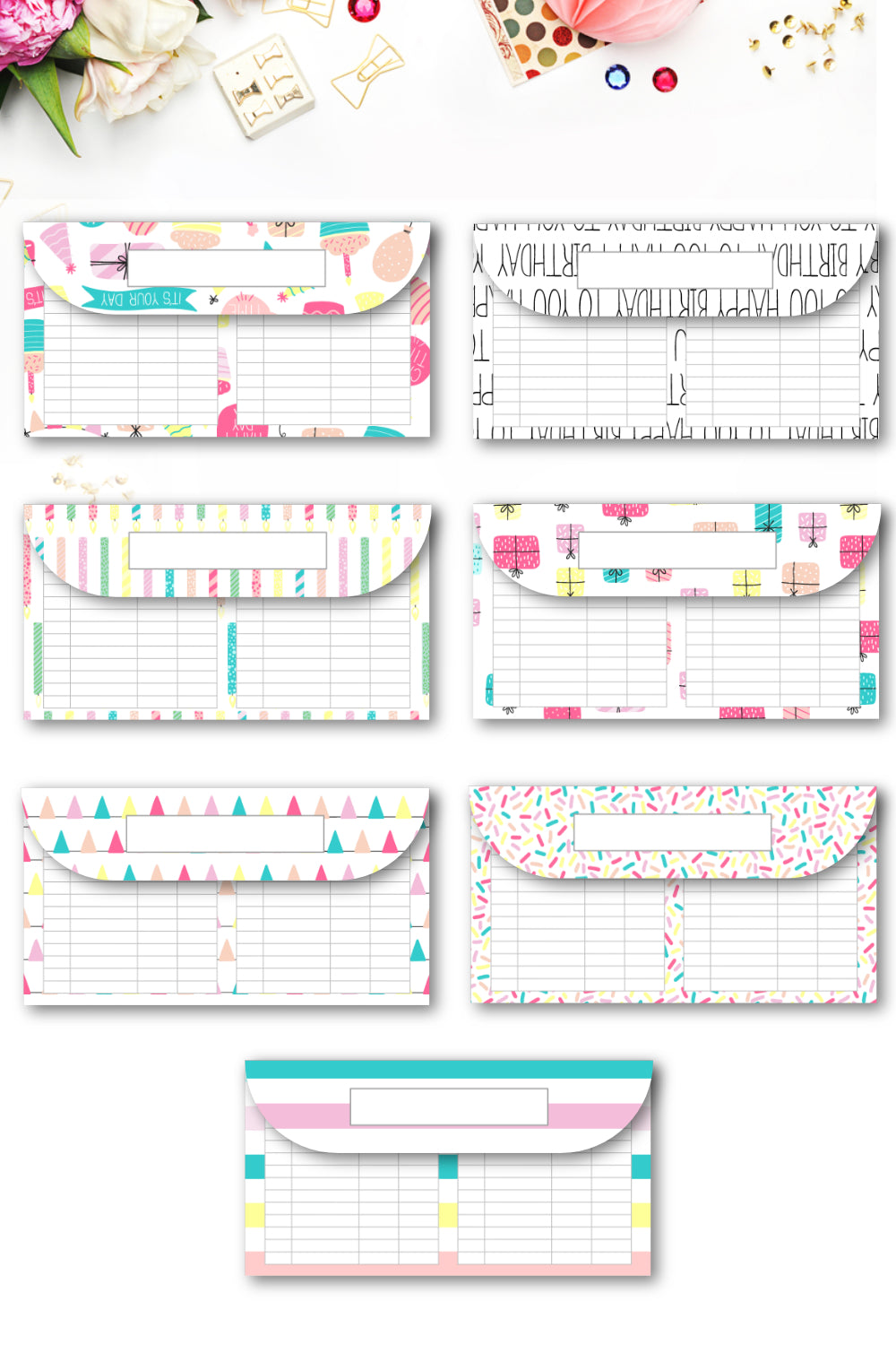 Birthday Cash Envelopes for Budgeting (Printable)